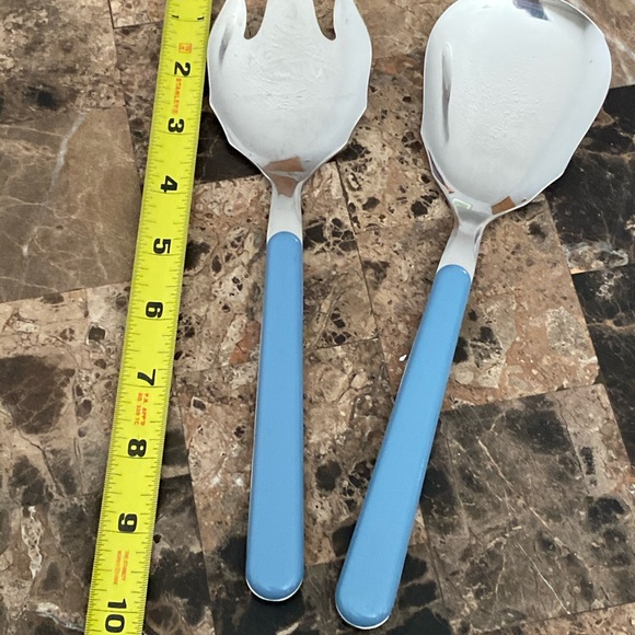 Salad serving set 2 pc vintage NEW SELECT STAINLESS KOREA - Picture 2 of 5